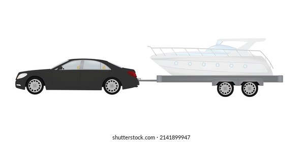 Bow en el remolque de coche. vector