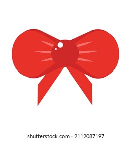 Bow on a gift box. Hair bow.