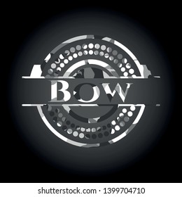 Bow on grey camouflage pattern