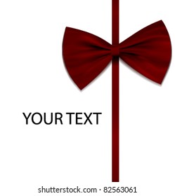 Bow on ribbon.