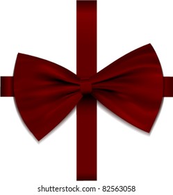 Bow on ribbon vector illustration