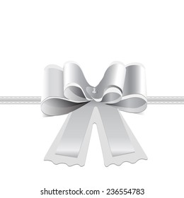 bow on a white background for gifts and greetings