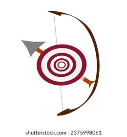 Bow and one arrow with target