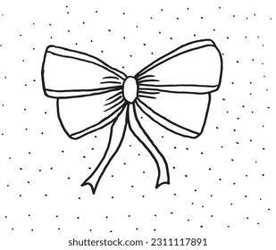 Imagen de la ilustración del contorno de plegado. 
Imagen dibujada a mano de arte de arco. 
Simple y lindo logo original.
Ilustración vectorial dibujada a mano para afiches, tarjetas, camisetas.