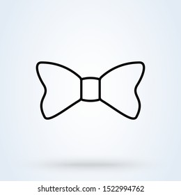 bow outline, Simple vector modern icon design illustration.