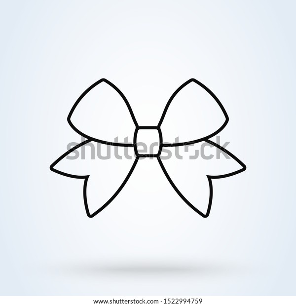 bow outline simple vector modern icon stock vector royalty free 1522994759 https www shutterstock com image vector bow outline simple vector modern icon 1522994759