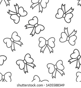 Bow pattern repeat seamless for any design. Vector geometric illustration