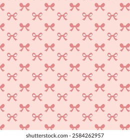 Bow pattern repeat seamless in pink and blue for any design Vector geometric illustration
