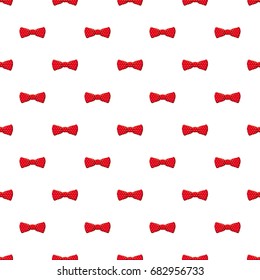 Bow pattern seamless repeat in cartoon style vector illustration