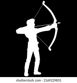 Bow Person Aim Arrow Archer Man Stock Vector (Royalty Free) 2169229831 ...