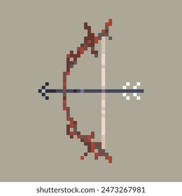 bow pixel art for dynamic digital projects and designs.