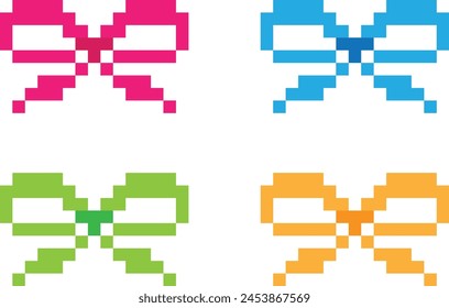 Bow pixel Vector image or clipart for background or project