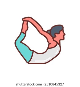 Bow Pose Filled Icons , Vector illustration