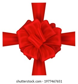 Bow realistic. Ribbons for decoration hair bow celebration party item. Concept for invitation, banners, gift cards