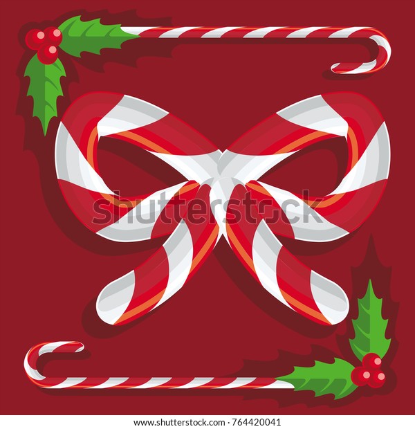 Bow Red White Sweets Sweet Candy Stock Vector Royalty Free 764420041