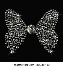 Bow from rhinestones
