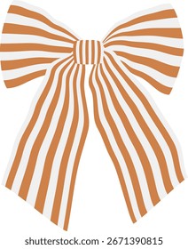Bow Ribbon Brown White Vector