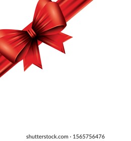 bow ribbon christmas decorative isolated icon vector illustration design