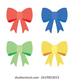bow ribbon cute present vector symbol sign icon illustration emoji gift