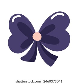 Bow Ribbon Decoration illsutartion on white background.