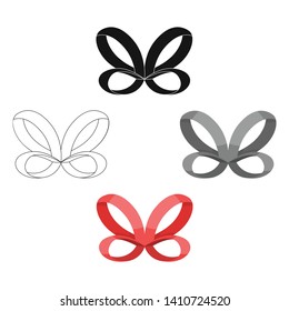 Bow, ribbon, decoration, and other web icon in cartoon,black style. Textile, decor, gift, icons in set collection.