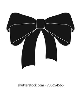 Bow, ribbon, decoration, and other web icon in black style. Textile, decor, gift, icons in set collection.