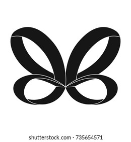 Bow, ribbon, decoration, and other web icon in black style. Textile, decor, gift, icons in set collection.