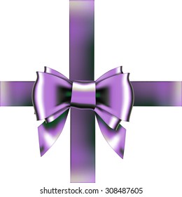 bow ribbon gift vector