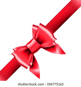 bow ribbon gift vector