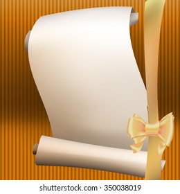bow ribbon gift vector pattern background texture for design, roll coiled tube