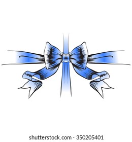 bow ribbon gift vector, Pattern texture background for design vector, sketch, drawing hands, pen and ink