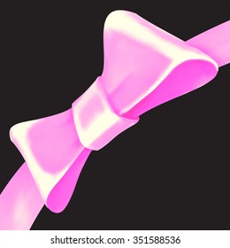 bow ribbon gift vector pink