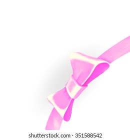 bow ribbon gift vector pink