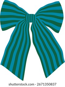 Bow Ribbon Green and Teal Vector
