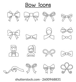 Bow and Ribbon icon set