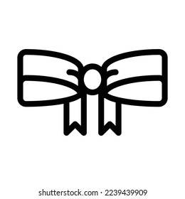 Bow ribbon icon. Simple element symbol for template design. Can be used for website and mobile application. Vector illustration.