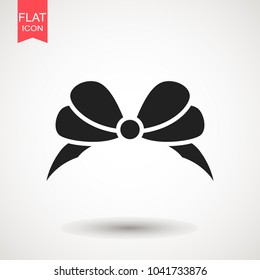 Bow or ribbon icon, vector eps10. Flat vector illustration for web site or mobile app.