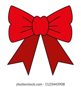 bow ribbon isolated icon