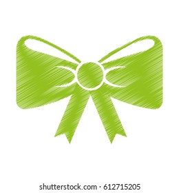 bow with ribbon isolated icon