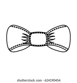 bow with ribbon isolated icon
