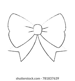bow ribbon isolated icon