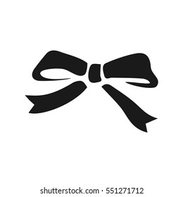 Bow Ribbon Minimalistic Flat Icon. Present decoration sign. Ribbon for packaging symbol. Vector image to be used in web applications, mobile applications and print media.