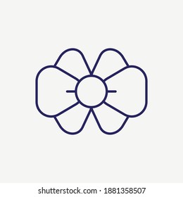 Icono de vector de contorno de cinta de opciones