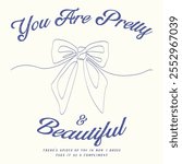 Bow ribbon pattern is perfect. love graphic print design. Bow tie t shirt design for girl, ladies and women, Love you more artwork. Pretty vibes, illustration design for fashion, tee, t shirt, print