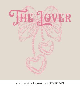 Bow ribbon pattern is perfect. love graphic print design. Bow tie t shirt design for girl, ladies and women, Love you more artwork. Pretty vibes, illustration design for fashion, tee, t shirt, print