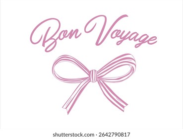 bow ribbon pattern repeating hand drawn seamless  inspirational cute quote slogan typography. Vector illustration design for fashion, tee, t shirt, print, poster, graphic, background.Coquette bows 