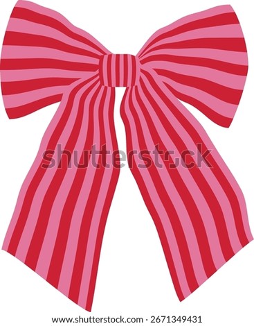 Bow Ribbon Pink and Red Vector