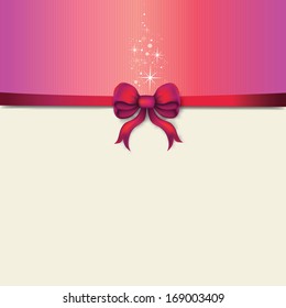 bow ribbon pink vector illustation