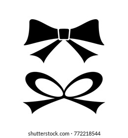 Bow ribbon silhouette icon