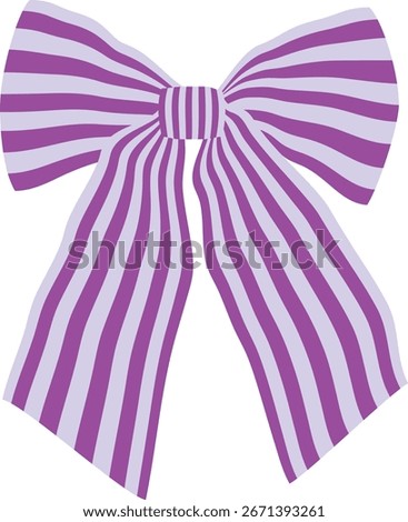 Bow Ribbon Stripe Purple Vector